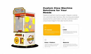 Machine à griffes commerciale à monnayeur, grande machine de <span class=keywords><strong>jeu</strong></span> d'arcade à poussoir de clés porte-bonheur, <span class=keywords><strong>jeu</strong></span> de grue à griffes, aire de jeux intérieure pour enfants - Product Image 3