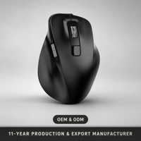Mouse USB Ergonomis Vertikal untuk Tangan Kanan, Klik Senyap, OEM Nirkabel, Baterai Lithium Lepas Pasang, Roda Gulir Cepat untuk Kantor