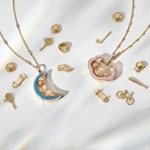 Collar Bestseller con Caja <span class=keywords><strong>de</strong></span> Larga Duración para Guardar Objetos, con Piedra <span class=keywords><strong>de</strong></span> Nacimiento y <span class=keywords><strong>Luna</strong></span>, Cadena <span class=keywords><strong>de</strong></span> Cobre con Zirconia <span class=keywords><strong>de</strong></span> Colores - Product Image 2