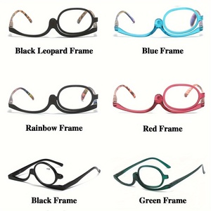 14*12*4cmTravel ماكياج يومي للنساء الربيع المفصلي القراءة نظارات طول النظر عدسة دوارة مكبرة الوجه لأسفل قارئات مستحضرات التجميل - Product Image 2