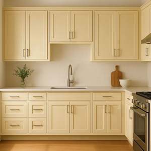 Muebles de Cocina Europeos, Idea de Diseño de Interiores, Gabinetes de Cocina, Juego de Gabinetes de Cocina de Madera Maciza - Product Image 2