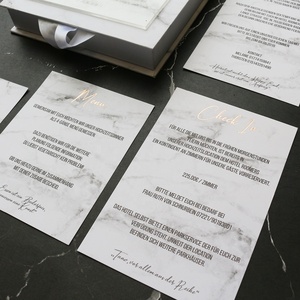 Boîte de poche en acrylique transparente avec impression personnalisée de marbre blanc et noir, couverture rigide, pour <span class=keywords><strong>invitation</strong></span> de mariage, souvenir d'entreprise, cadeau - Product Image 2