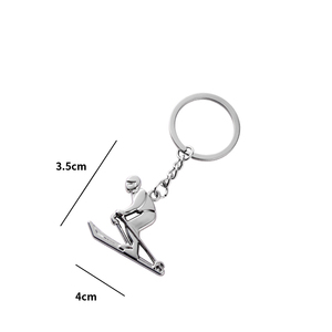 Vente chaude <span class=keywords><strong>Ski</strong></span> Board Porte-clés Anneaux pour Argent Plaqué Métal Artisanat <span class=keywords><strong>Ski</strong></span> Porte-clés À La Main Qualité <span class=keywords><strong>Ski</strong></span> Porte-clés - Product Image 3