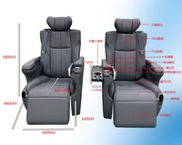 Mise à niveau du siège intérieur automatique Chaise passager réglable Voiture électrique siège de bus vip de luxe pour toyota coaster microbus sprinter