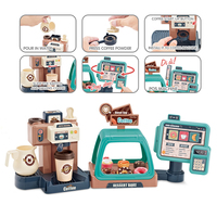 Juguete de máquina de café realista con luz y sonido, juego de compras, juego de cocina para niños