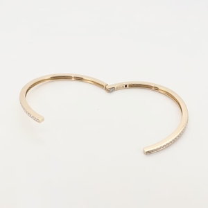 Exquisite Synthetic Diamond <strong>Bangle</strong> 14k <strong>Solid</strong> <strong>Gold</strong> Lab Grown Diamond Lab Grown Diamond Tennis Bracelet - Product Image 4