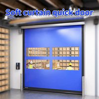 Porte rapide antistatique en PVC à fermeture éclair auto-réinitialisable à activation par impact pour atelier et salle blanche