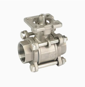 Vanne <span class=keywords><strong>à</strong></span> boisseau sphérique industrielle 3PC en acier inoxydable, filetage femelle NPT/BSPT/BSPP, 1000WOG, avec coussinet de montage, <span class=keywords><strong>à</strong></span> passage plein, norme ISO5211 - Product Image 6