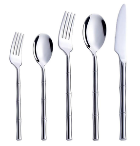 Juego de Cubiertos DF1110, Cuchara de Mesa, Acero Inoxidable, Mango con Forma de Bambú, Buena Venta - Product Image 5