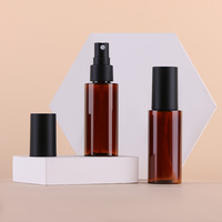 Flacons pompe en plastique ambré vides de 50 ml pour lotion, emballage cosmétique pour soins de la peau, flacon pulvérisateur à fine brume, distributeur, pratique pour les voyages