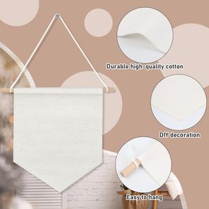 Thăng Hoa Đầy Đủ Màu Sắc Cá Nhân Logo Tường Trang Trí Hiển Thị Tùy Chỉnh Trống Vải Treo Cờ Biểu Ngữ Với Bằng Gỗ chốt - Product Image 6