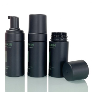 Stock Matte Surface 30 40 50 60ml Black PET Face Cleanser Liquid Foaming Mousse <b>Pump</b> <b>Bottle</b> Black Foam <b>Bottle</b> - Product Image 5
