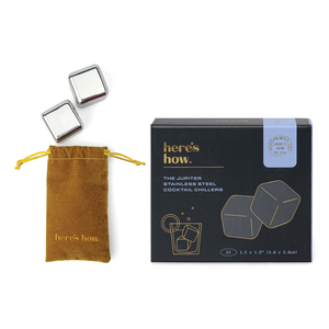 Ecco come si presentano i refrigeratori per cocktail Heres How Jupiter in acciaio inossidabile da 1,5 x 1,5 pollici, set da 2 - Product Image 1