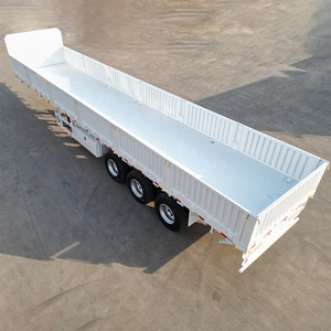Semi-remorques à parois latérales bon marché <span class=keywords><strong>de</strong></span> Chine, 3 essieux, 40, 50, 60 tonnes, remorque à parois latérales, remorque <span class=keywords><strong>de</strong></span> fret à vendre - Product Image 3