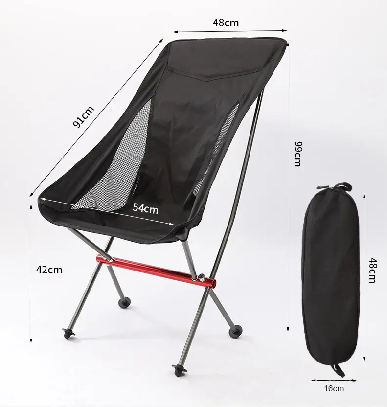Di campeggio esterna pieghevole in lega di alluminio sedia per una facile memorizzazione di adulti e bambini
