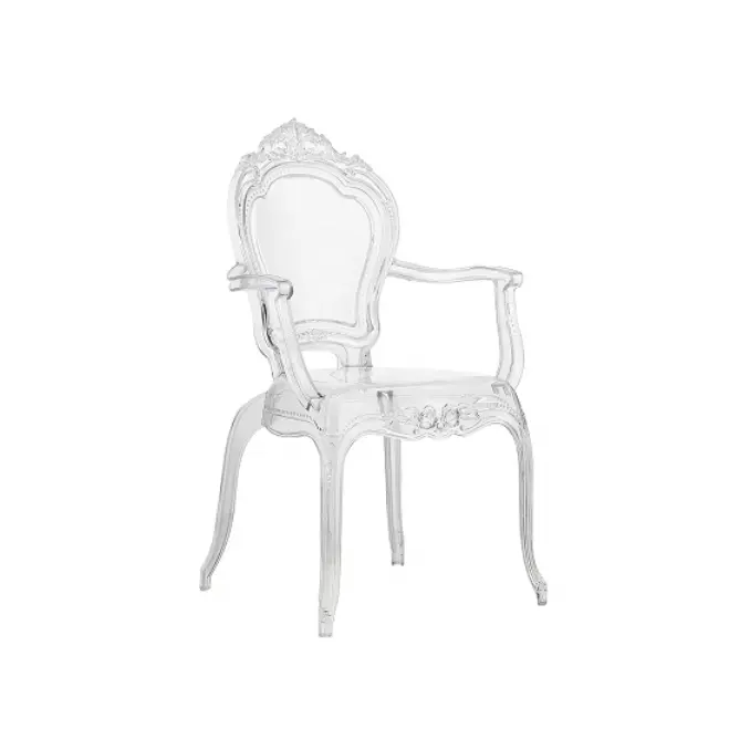 Princess Chair Acryl Kristall Transparent Klar PC Kunststoff Hotels tühle