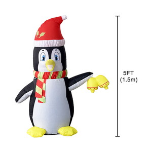 <span class=keywords><strong>Pingouin</strong></span> <span class=keywords><strong>gonflable</strong></span> de Noël de 5 pieds avec écharpe et chapeau, décorations LED gonflables, imperméables, pour jardin, pelouse, fête de Noël en extérieur - Product Image 5