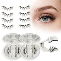 Cils magnétiques souples à bande invisible, réutilisables, sans dommages, faux cils pour femmes, applicateur de beauté, courbure C, matériau PBT, directement de l'usine