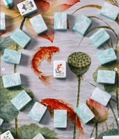 Jeu de Mahjong Lotus à texture nacrée, tuiles de Mahjong en acrylique, jeu de Mahjong américain de luxe pour le divertissement