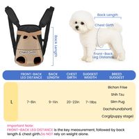 Sac à dos de transport élégant et confortable pour chiens de petite et moyenne taille, 11 lb, avec bouton réglable et motif uni