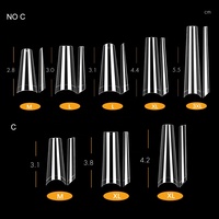 Pointes d'ongles Gelsky C Curve Xxxl en gel souple transparentes carrées