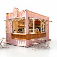 Conteneur pop-up mini de 10 pieds pour café, bar, restaurant rapide, magasin de proximité, kiosque, stand, maisons conteneurs