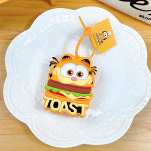 Mini porte-monnaie et écouteur en silicone <span class=keywords><strong>Garfield</strong></span> véritable Porte-clés en PVC avec dessin animé créatif Cadeau d'anniversaire pour femme - Product Image 6