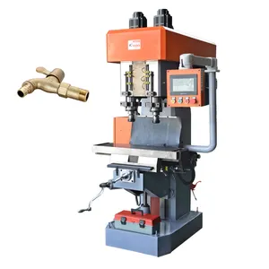 2 Axis Auto Drilling And Tapping Machine For Stainless Steel Castings Metal Aluminum Brass Die Casting Product Parts