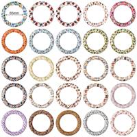 Grosir Teether Bayi Silikon Cetak 65mm Cincin Mainan Kunyah Lembut Pola Dapat Disesuaikan Cocok dengan Manik Cetak 15mm Siap Kirim