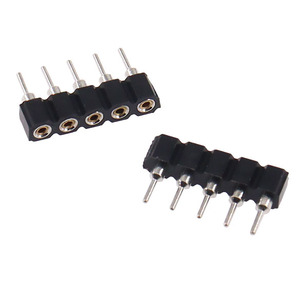 מחבר PCB זכר/נקבה, עגול, מרווח פינים 2.54 מ\\\"מ, 2.0 מ\\\"מ, 1.27 מ\\\"מ, שורה אחת/שורה כפולה, ישר/זווית ישרה, SMT/DIP - Product Image 1