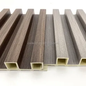 Wpc Wood Wall Panel Fluted Great Wall Panels Decorative Wood Alternative Interior Decoration Can Be Waterproof And Fireproof