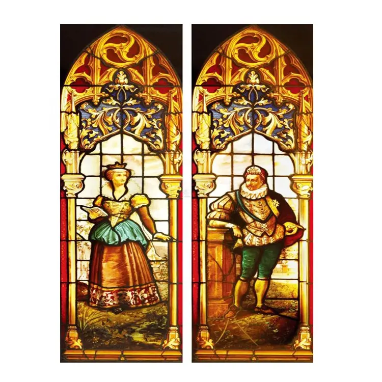 Isoliertes schall dichtes Kirchen fenster aus Glasmalerei