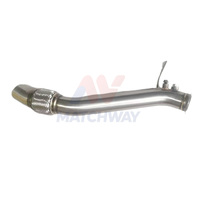 Tuyau d'échappement en acier inoxydable poli MATCHWAY, soudé TIG à 100 %, pour BMW E60 E61 LCI 520d N47 2006-2009