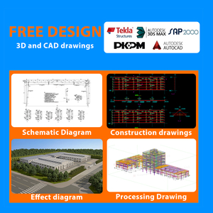 C/Z thiết kế thép mạ kẽm kiểu hiện đại (Q235) Kết Cấu Thép nhà tiền chế kết cấu thép nhà kho prefab - Product Image 3