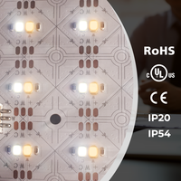 Lámina LED SMD2835 Flexible de Luz Blanca Ajustable, DC24V 40W 484LEDS 490*245mm CRI 90 2700K+6500K, Diseño Industrial, Iluminación Trasera para Supermercados
