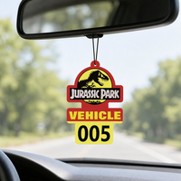 Désodorisant de voiture FTQS en forme de dinosaure, squelette de T-Rex découpé, désodorisant suspendu en papier pour véhicule, cadeau en gros, OEM, marque privée