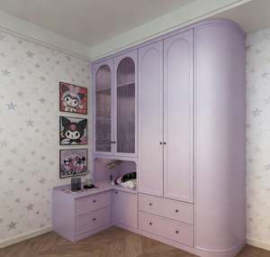 Kids Custom Size Multifunctional <b>Wardrobe</b> With Drawers Children Bedroom Storage Cabinet Non Toxic Material Safe for Toddlers - Product Image 1