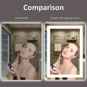 ETL Quality Modern Corrosion-resistant Silver Glass Rectangle Touch <strong>Sensor</strong> IP65 Rated LED <strong>Light</strong> Wall-Mounted Fogless <strong>Bathroom</strong> - Product Image 5