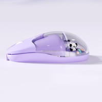Vente d'usine Souris flottante 3D personnalisée avec liquide, interface USB, design Panda sans fil et impression de logo Type C