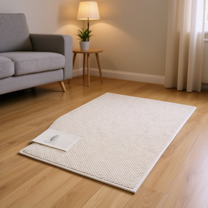 Tapis d'intérieur rectangulaire moderne Manemi à tissage plat, antidérapant, couleur unie, lavable, en polypropylène - Product Image 2