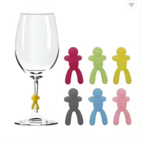 Marqueurs de verres à vin en silicone, étiquettes d'identification pour verres à boire, breloques à vin pour bar, fête, cadeaux de fête, décorations
