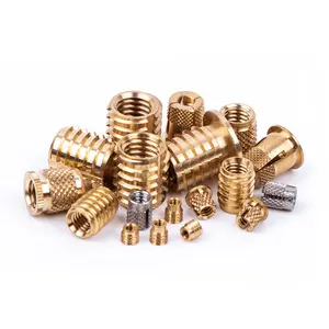 UNC 4-40 6-32 8-32 brass tapered heat staking threaded inserts nuts for automotive tools and laptop