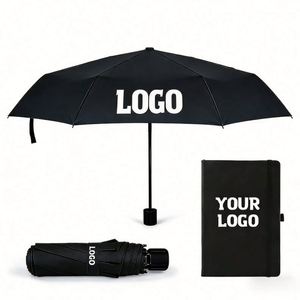 Wholesale Promo for Business Gifts Custom Logo High Quality <b>Folding</b> Umbrella With Case Portable Uv Sun Protection - Product Image 1