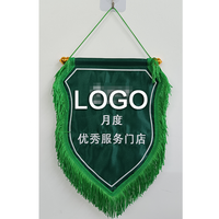 Ohne Mindestbestellmenge Doppelt Bestickte Maßgefertigte Logo-Design Fußballmannschaft Club Fan Mini Sport Individuelle Fußball-Wimpel