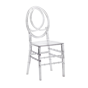 Chaise de salle à manger Chiavari en acrylique transparent empilable, étanche, design fantôme moderne en métal et résine pour hôtel, appartement, salon - Product Image 3