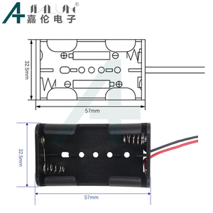 JIALUN 2 AA PP Batteriehalter mit Kabelanschlüssen 3V Adapter für Stromversorgung - Product Image 2
