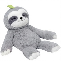 Peluche paresseux réaliste de 20 pouces, super douce et moelleuse, avec coussin chauffant intégré pour le ventre et les membres, jouet anti-stress, 4 Lbs