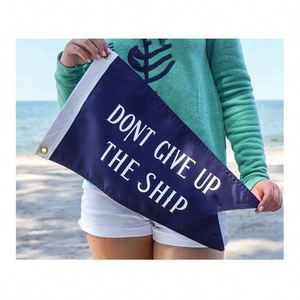 Custom Design Competitive Advantage Nice Price 30x45cm Polyester Double Sided Advertising Custom <b>Small</b> Burgee Flags for Boats - Product Image 3