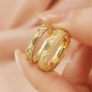 Anillo De Acero Inoxidable Chinese Double Happiness Gold Plated <b>Rings</b> Engagement <b>Ring</b> Set Adjustable <b>Couple</b> <b>Rings</b> for Valentine - Product Image 1