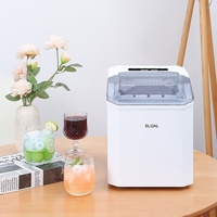 Machine à glaçons compacte électrique 12 kg/24h, portable, pour la maison, l'extérieur, le camping-car, avec boîtier en plastique